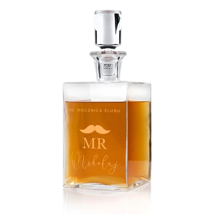 Karafka z grawerem do whisky lub nalewek - CAMEL - 10 rocznica - KAR057