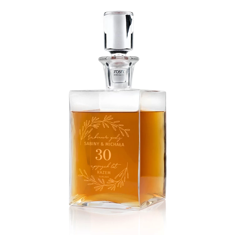 Karafka z grawerem do whisky lub nalewek - CAMEL - 30 rocznica - KAR062