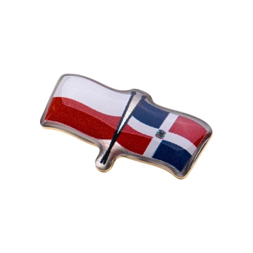 Pins z mosiądzu - Flagi - doming 3D - wym. 25x13mm - PWD041