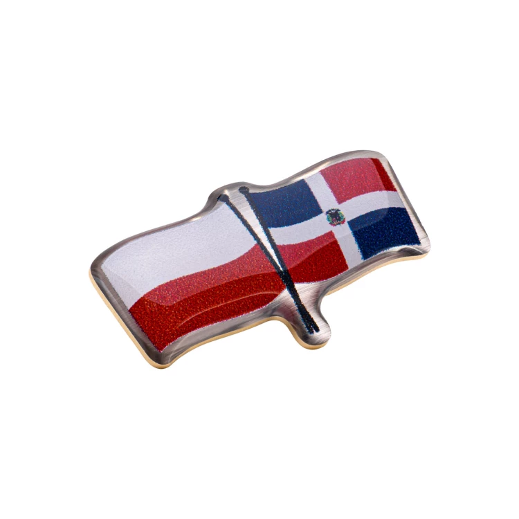 Pins z mosiądzu - Flagi - doming 3D - wym. 25x13mm - PWD041