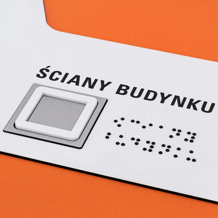 Plan tyflograficzny z pismem Braille'a - PVC twarde, 3D doming, laminat i akryl - wym. 1000x800mm - TAB639