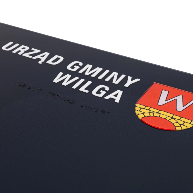 Plan tyflograficzny z pismem Braille'a - PVC twarde, 3D doming, laminat i akryl - wym. 1000x800mm - TAB639