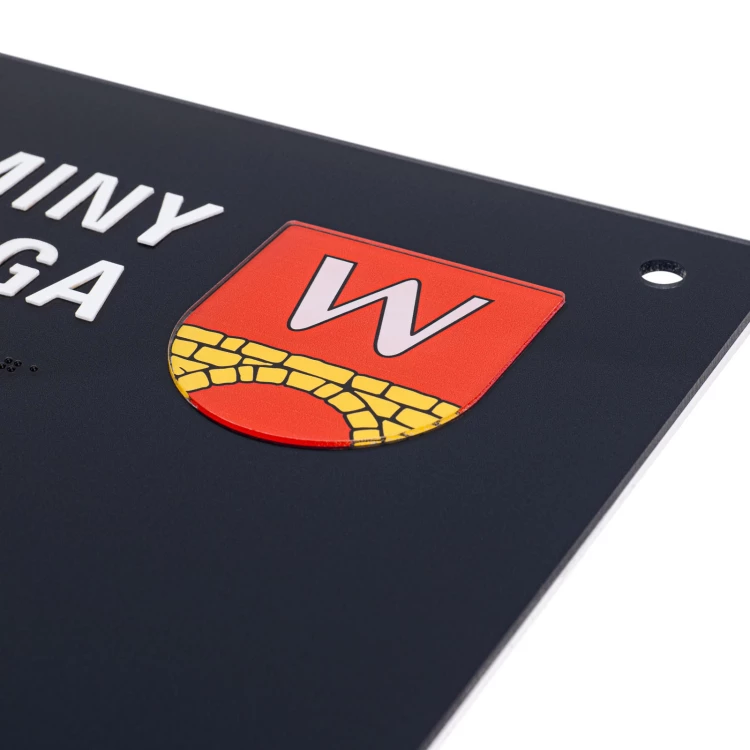 Plan tyflograficzny z pismem Braille'a - PVC twarde, 3D doming, laminat i akryl - wym. 1000x800mm - TAB639