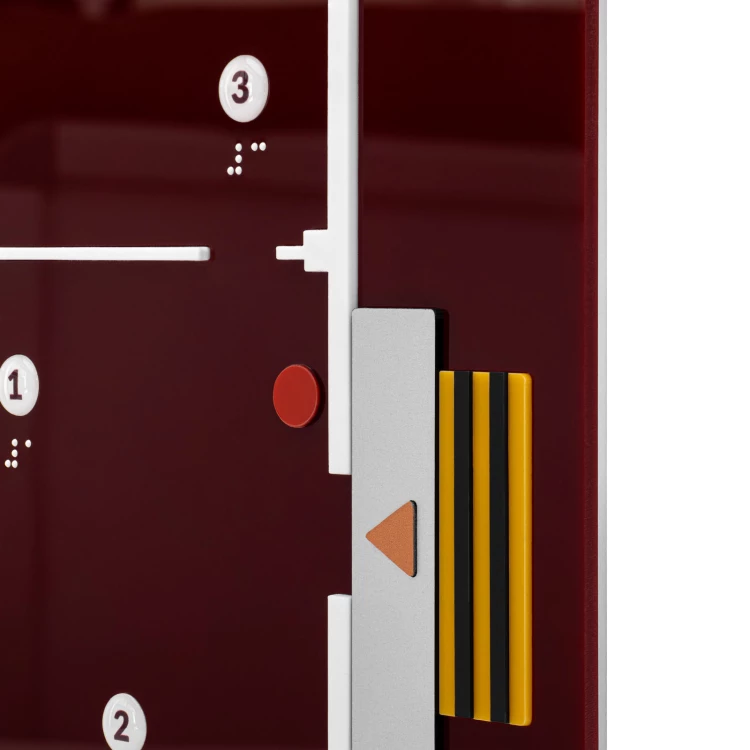 Plan tyflograficzny z pismem Braille'a - tworzywo ADA, 3D doming, laminat i akryl - wym. 530x350 mm - TAB696
