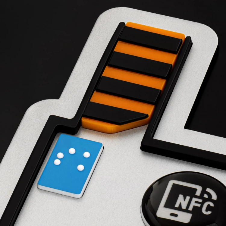 Plan tyflograficzny z pismem Braille'a i NFC - Twarde PVC, tworzywo ADA, 3D doming, laminat i akryl - wym. 900x440 mm - TAB678