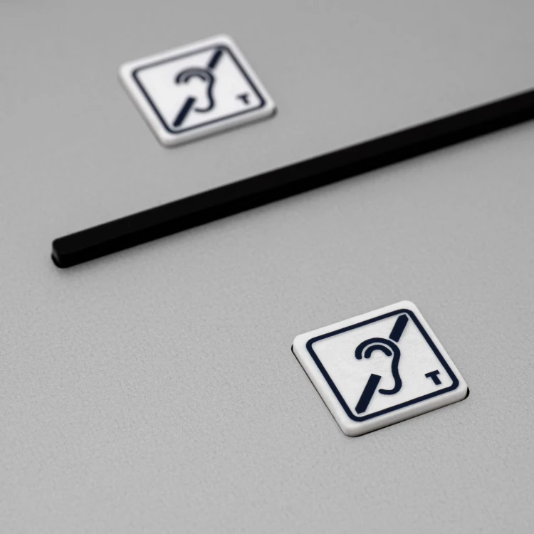 Plan tyflograficzny z pismem Braille'a i NFC - Twarde PVC, tworzywo ADA, 3D doming, laminat i akryl - wym. 900x440 mm - TAB678