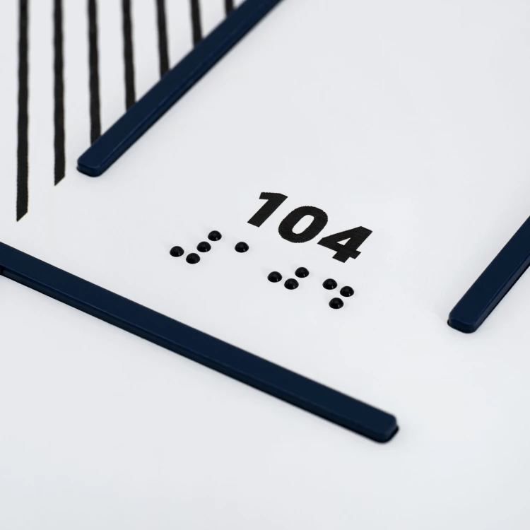 Plan tyflograficzny z pismem Braille'a - PVC twarde, tworzywo ADA, laminat i akryl - wym. 480x440 mm - TAB676