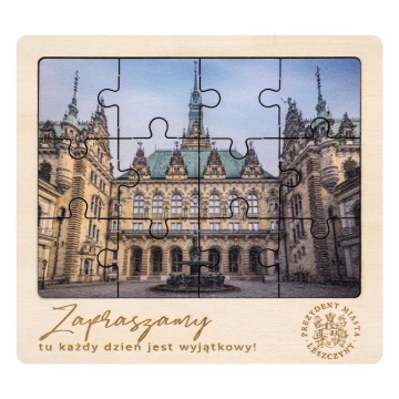Drewniane puzzle z Twoim zdjęciem - gadżet reklamowy - wymiar 164x147mm - PZD008