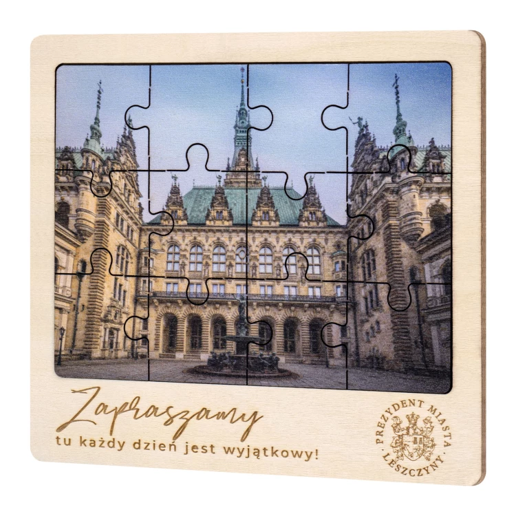 Drewniane puzzle z Twoim zdjęciem - gadżet reklamowy - wymiar 164x147mm - PZD008