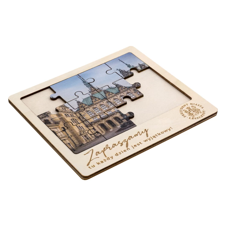 Drewniane puzzle z Twoim zdjęciem - gadżet reklamowy - wymiar 164x147mm - PZD008