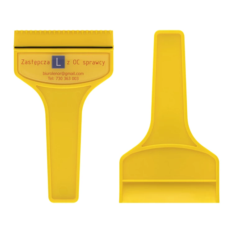 Skrobaczka do szyb z Twoim logo - wym. 100x175 mm - SDS004