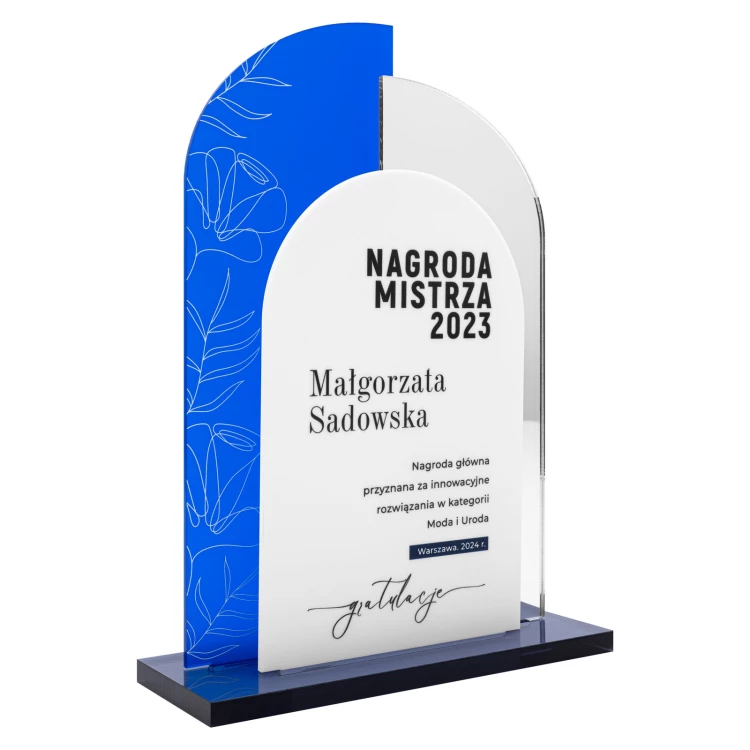 Statuetka akrylowa - nagroda mistrza - wys. 23 cm - DTA159