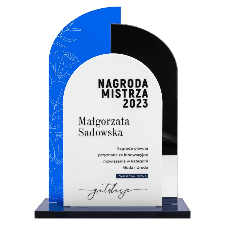Statuetka akrylowa - nagroda mistrza - wys. 23 cm - DTA159