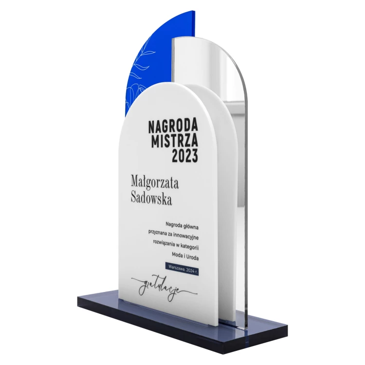 Statuetka akrylowa - nagroda mistrza - wys. 23 cm - DTA159