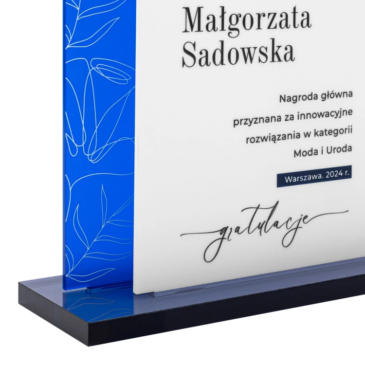 Statuetka akrylowa - nagroda mistrza - wys. 23 cm - DTA159