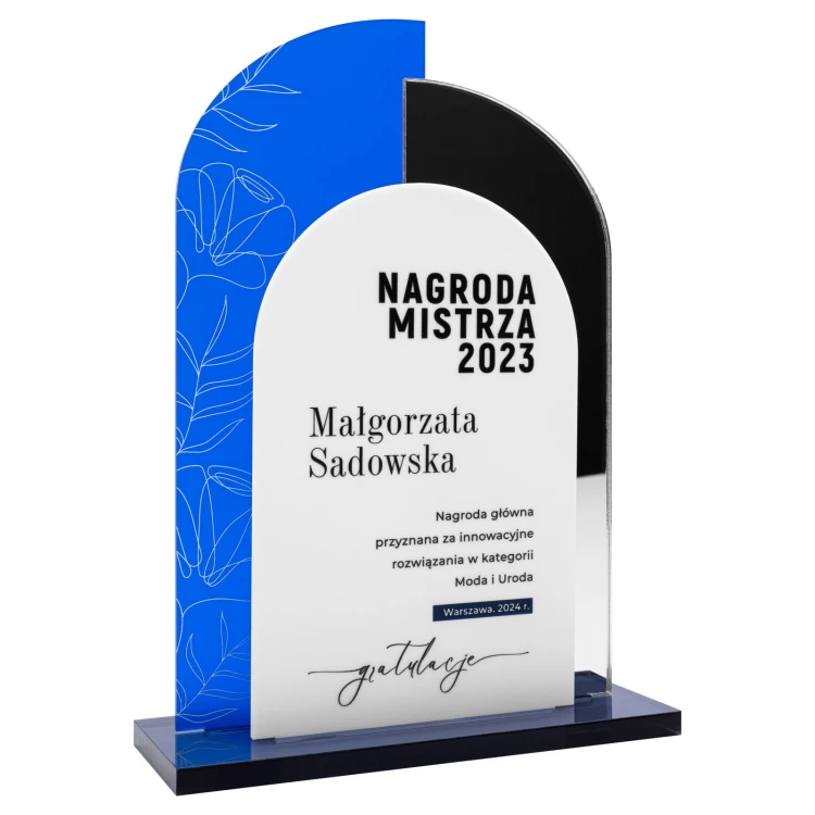 Statuetka akrylowa - nagroda mistrza - wys. 23 cm - DTA159