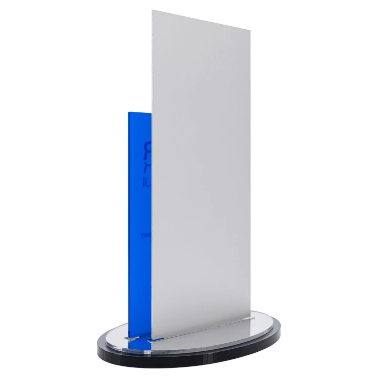 Statuetka LIDER - aluminium i akryl z nadrukiem UV - wypukłe logo - lider innowacji - wys. 24,8 cm - DTA161