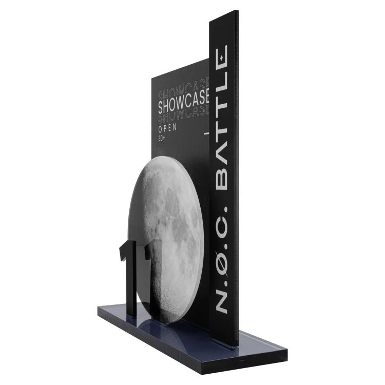 Statuetka akrylowa z nadrukiem UV - nagroda za wyjątkowe osiągnięcie - wys. 22 cm - DTA162