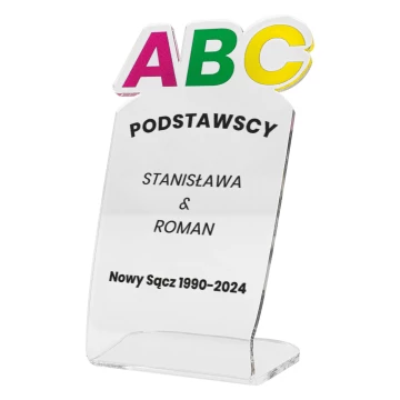 Statuetka akrylowa z nadrukiem UV - wym. 70x106 mm - DTA172