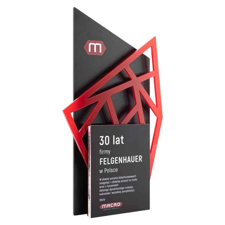 Statuetka biznesowa jubileuszowa z logo firmy - wys. 25 cm - DTA127