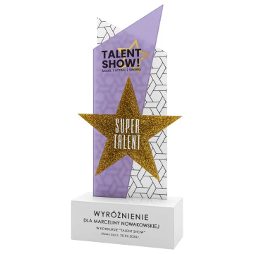 Statuetka Gwiazda - nagroda za wyjątkowe osiągnięcie - wys. 23,7 cm - DTA156