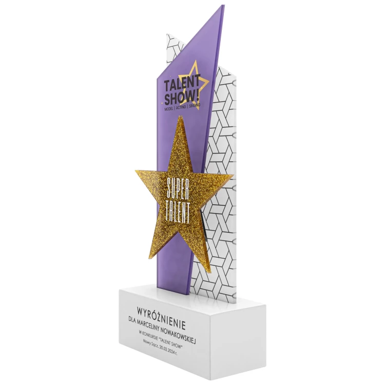 Statuetka Gwiazda - nagroda za wyjątkowe osiągnięcie - wys. 23,7 cm - DTA156