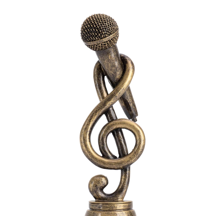 Statuetka muzyczna Solista - odlewana z Twoim grawerem - wys. 25 cm - FOL071