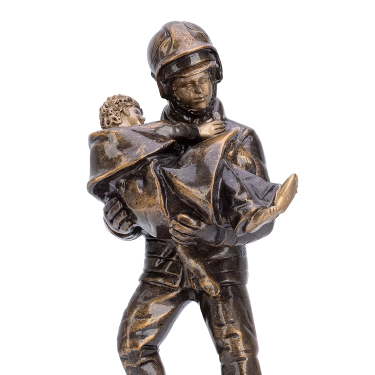 Statuetka Strażak - odlewana z Twoim grawerem - wys. 27,5 cm - FOL068