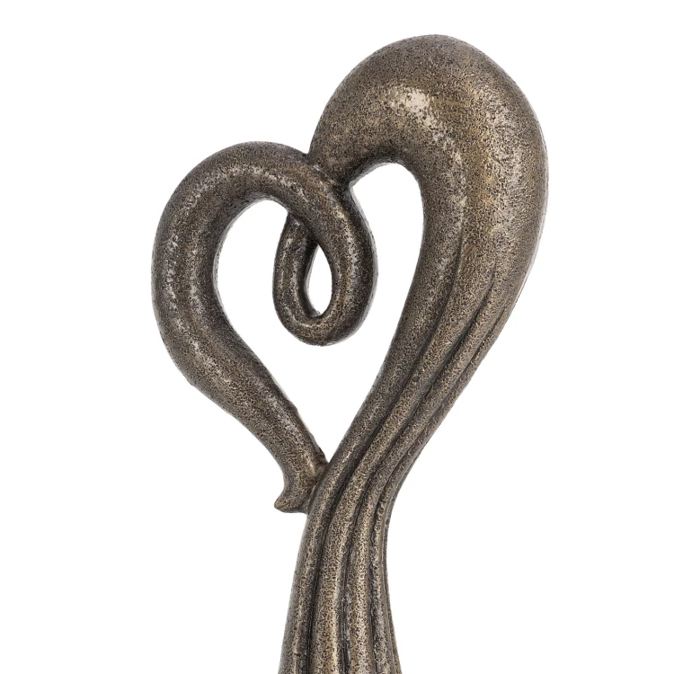 Statuetka Wielkie serce - odlewana z Twoim grawerem - wys. 30 cm - FOL069