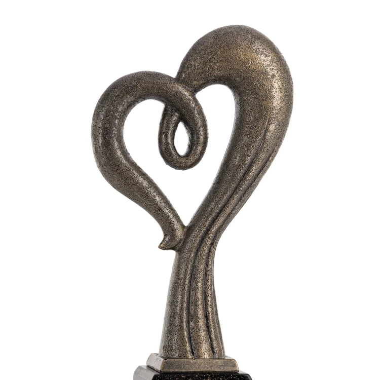 Statuetka Wielkie serce - odlewana z Twoim grawerem - wys. 30 cm - FOL069