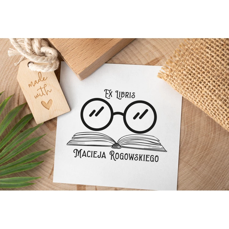 Stempel Ex Libris do odbijania w tuszu - wymiary gryfu 50x50mm - EX040