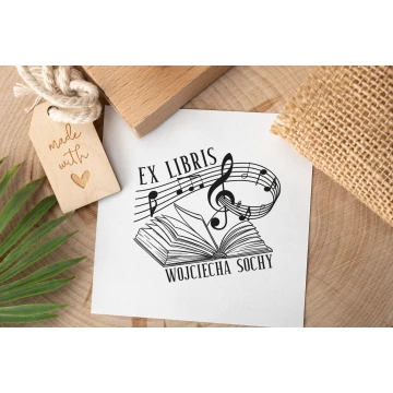 Stempel Ex Libris do odbijania w tuszu - wymiary gryfu 50x50mm - EX042