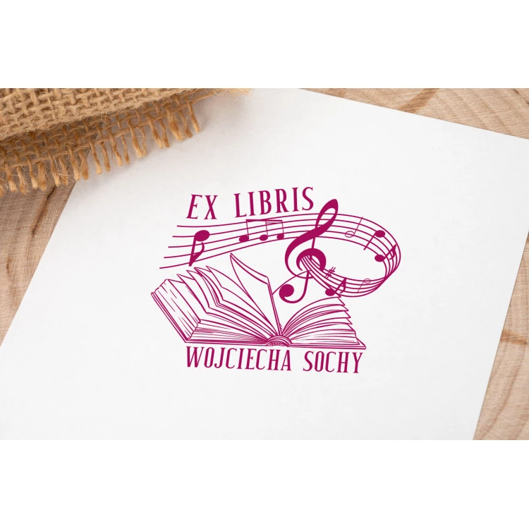 Stempel Ex Libris do odbijania w tuszu - wymiary gryfu 50x50mm - EX042