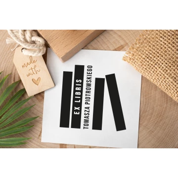 Stempel Ex Libris do odbijania w tuszu - wymiary gryfu 50x50mm - EX043