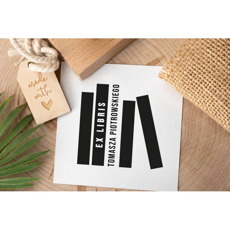 Stempel Ex Libris do odbijania w tuszu - wymiary gryfu 50x50mm - EX043