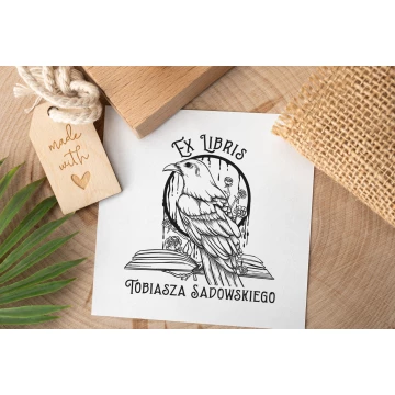 Stempel Ex Libris do odbijania w tuszu - wymiary gryfu 50x50mm - EX044