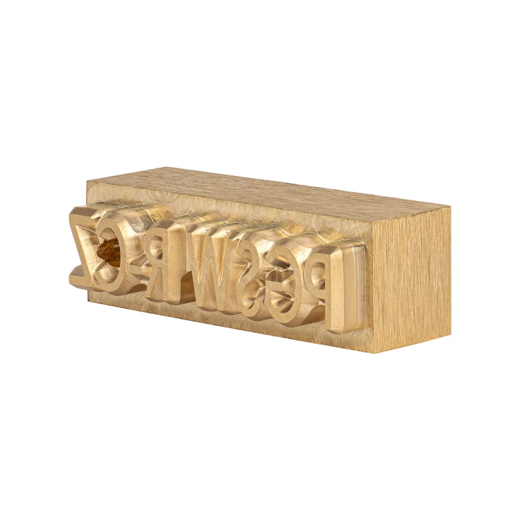 Stempel mosiężny do wytłaczania logo na gorąco - wymiary matrycy: 36x12mm - CNC113