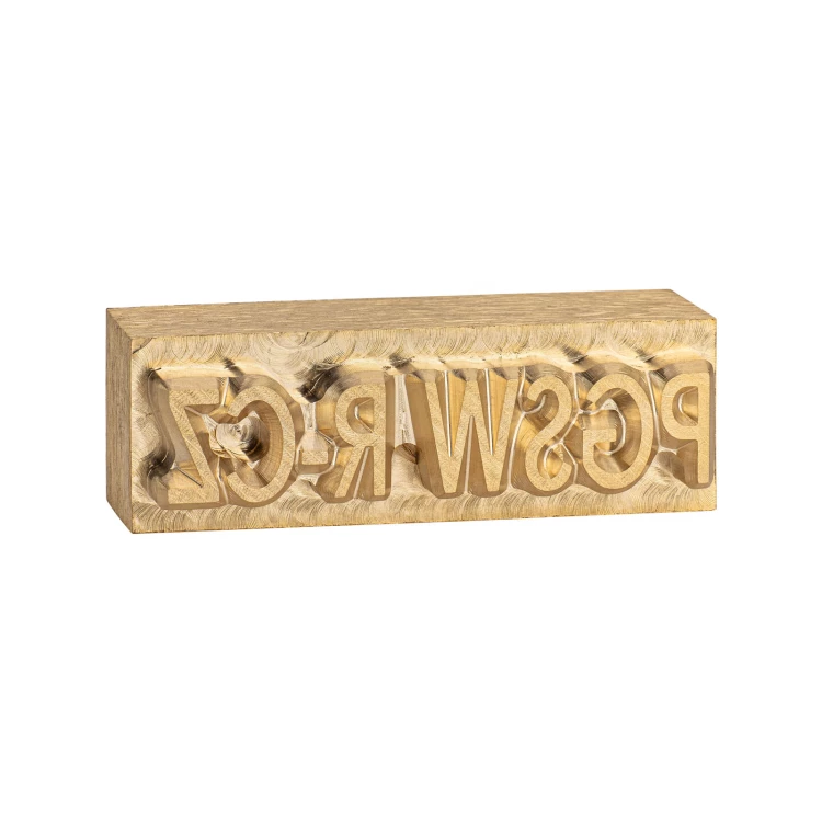 Stempel mosiężny do wytłaczania logo na gorąco - wymiary matrycy: 36x12mm - CNC113