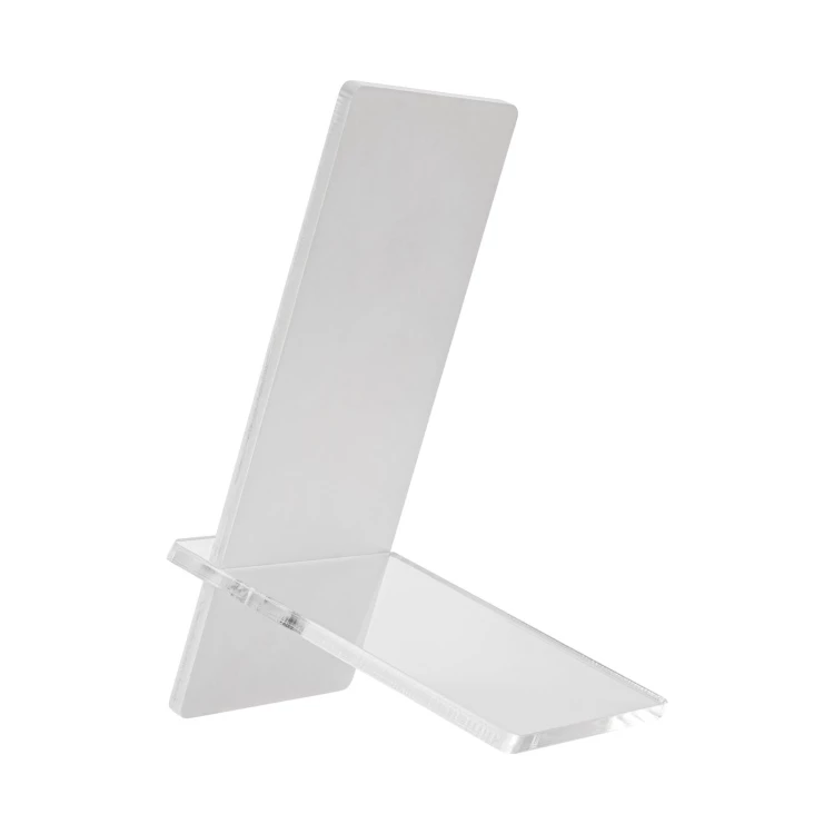 Stojak informacyjny z kodem QR - zielony laminat grawerski - wym. 50x110mm - ST061