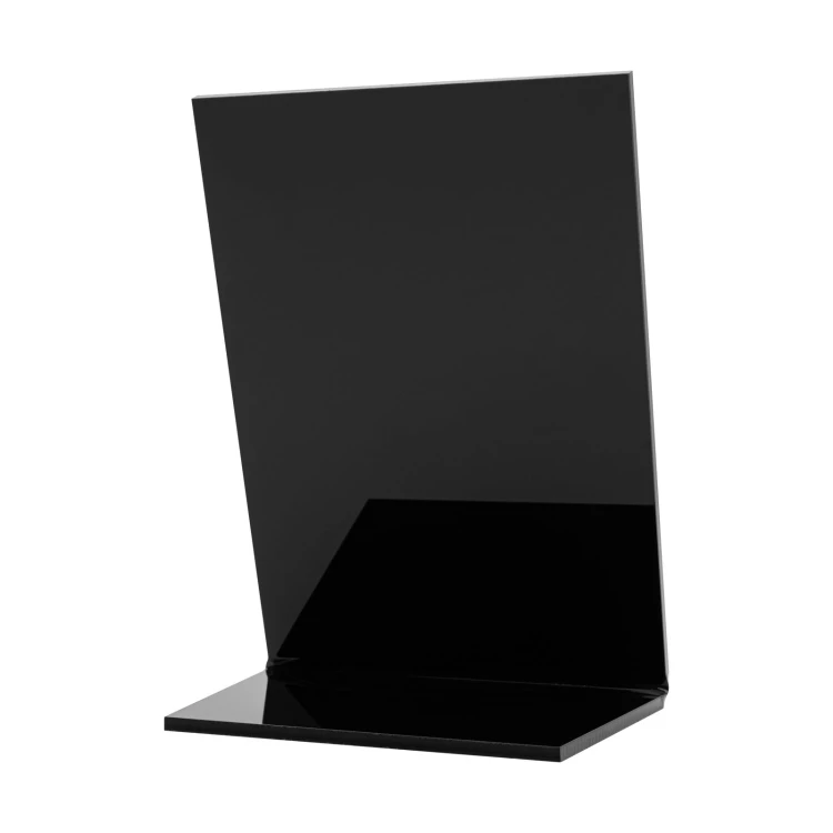 Stojak Menu z kodem QR - czarny akryl z nadrukiem UV - wym. 100x150mm - ST069
