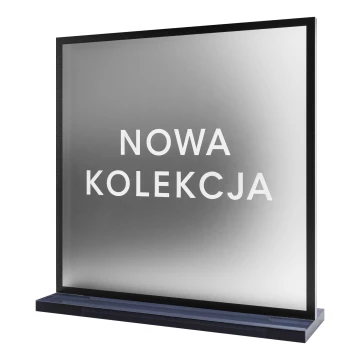 Stojak sklepowy z nadrukiem UV - szroniony akryl - wys. 20 cm - ST082