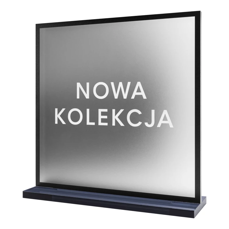 Stojak sklepowy z nadrukiem UV - szroniony akryl - wys. 20 cm - ST082