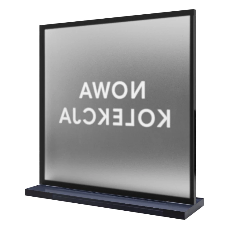 Stojak sklepowy z nadrukiem UV - szroniony akryl - wys. 20 cm - ST082