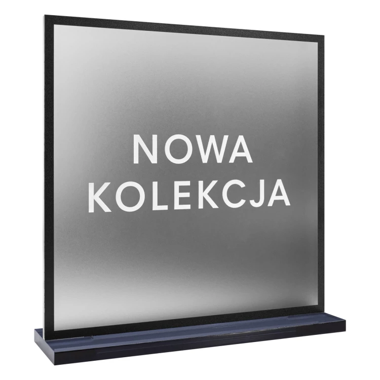 Stojak sklepowy z nadrukiem UV - szroniony akryl - wys. 20 cm - ST082