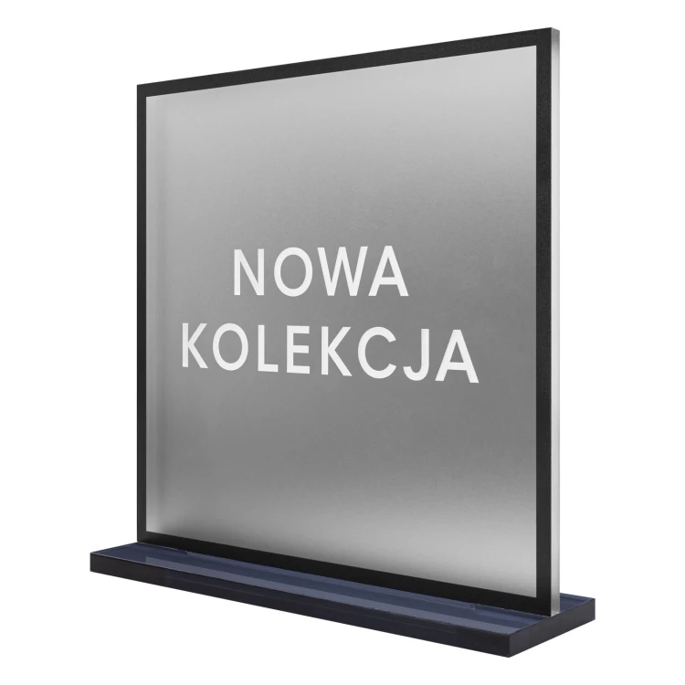 Stojak sklepowy z nadrukiem UV - szroniony akryl - wys. 20 cm - ST082