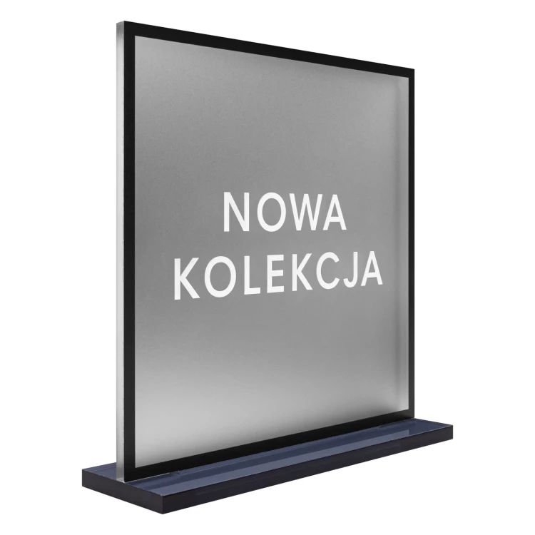 Stojak sklepowy z nadrukiem UV - szroniony akryl - wys. 20 cm - ST082