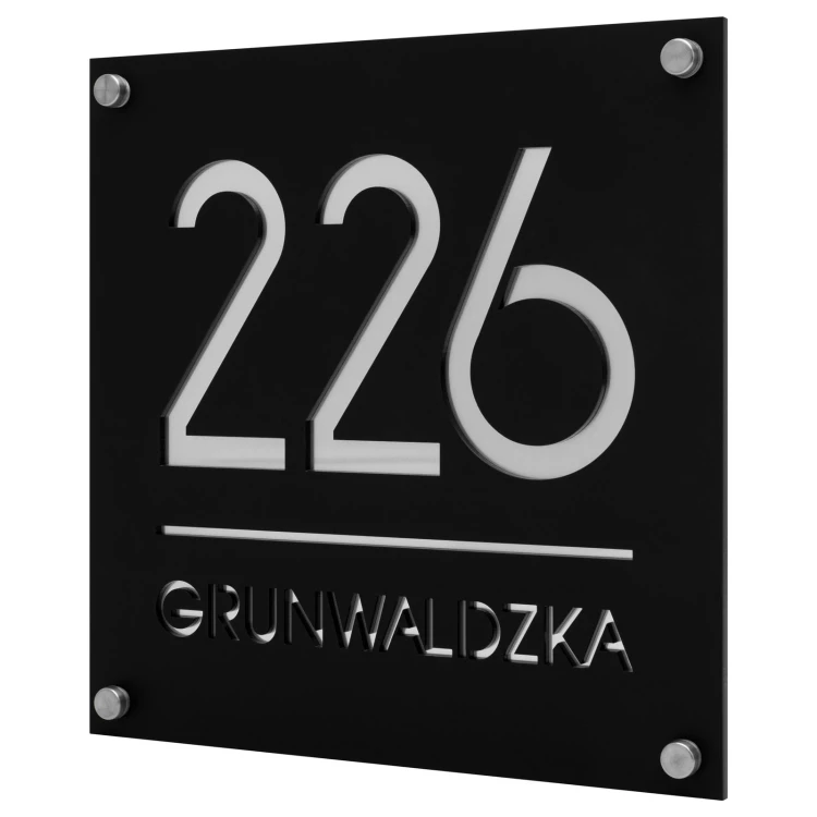 Szyld z numerem domu - wym. 250 mm - TAB672