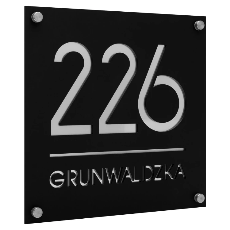 Szyld z numerem domu - wym. 250 mm - TAB672