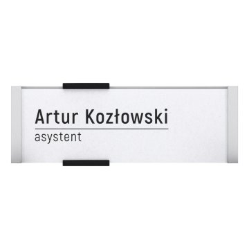 Tabliczka przydrzwiowa MIYOX - aluminium - wym. 149x52mm - TAB648