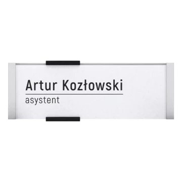 Tabliczka przydrzwiowa MIYOX - aluminium - wym. 149x52mm - TAB648